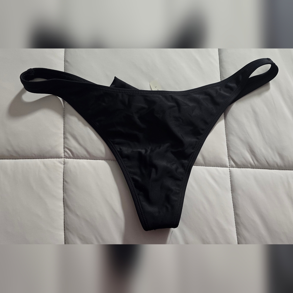 SHEIN Black Bikini Bottom with Side Bow Accent - Picture 3 of 4